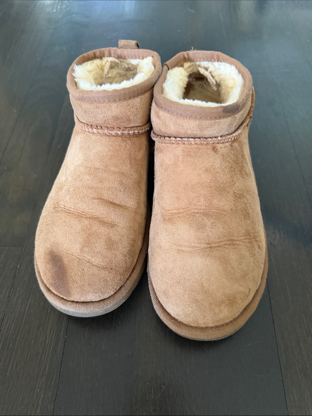UGG Cozy Suede Faux Shearling Lined Ankle Boots - Chestnut